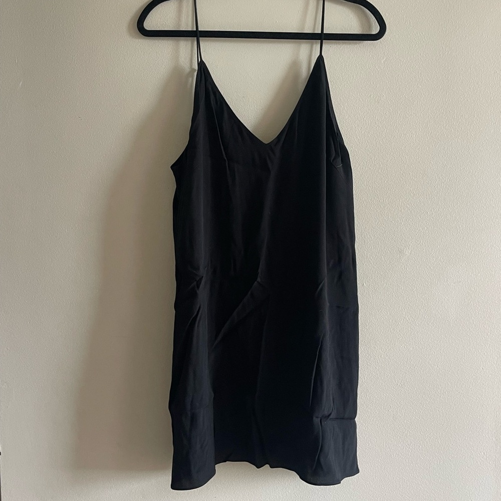Aritzia Wilfred Free Black Slip Dress